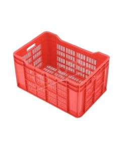 Red, Plastic, All Jali Crates, 400 x 320 x 250mm