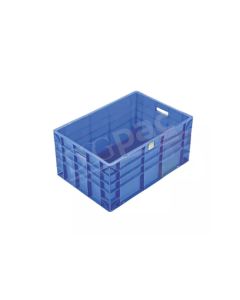 Blue, Plastic, Fully closed Crates, 650 x 450 x 485mm
