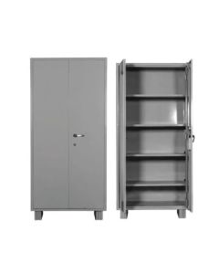 Office Almirah, Slidg Doors With Lock & Transparent Glass 4 Layers, 72 x 36 x 18