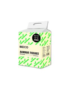 Beco 2 Ply Bamboo Super Soft Facial Tissue – 100 Pulls x 20 Rolls (Pack of 1)