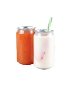 220ml Transparent PET Aluminium Lid Beverage Cans, 2in x 4.2in