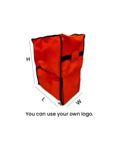 Red Zip Closure Delivery Bags, 14in x 14in x 14in