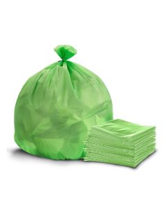 Compostable Bottom Seal Garbage Bags | 40micron Green, 15in x 18in