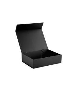 Black, Collapsible Rigid Box with Magnetic Closure, 9in x 6in x 4in