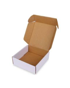 White 03ply Flat Corrugated Boxes, 6in x 6in x 2in