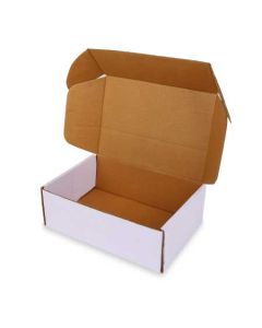 White 03ply Flat Corrugated Boxes, 9in x 6in x 3in