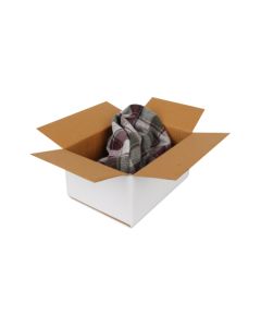 White 03ply Universal Corrugated Boxes, 9in x 7in x 7in