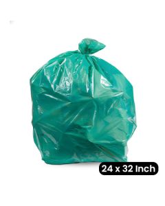 Compostable Bottom Seal Garbage Bags | 30micron Green, 24in x 32in
