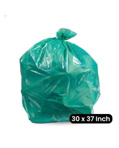 Compostable Bottom Seal Garbage Bags | 40micron Green, 30in x 37in