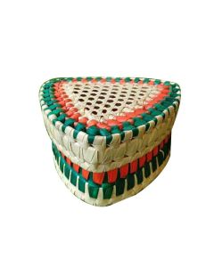 Multicolour Conical Palmleaf Boxes, 6in x 6in x 5in