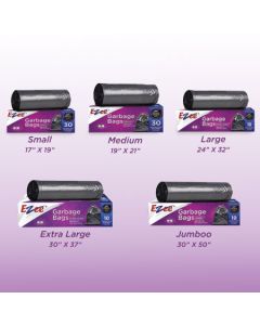 Ezee Garbage Bags – Medium (19 x 21 in), 30 Bags × 144 Bundles, Pack of 1