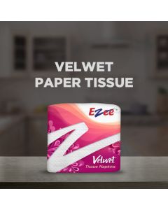 Ezee 2 Ply Velvet Tissue Paper Napkins – 100 Pulls x 50 Pcs, Pack of 1