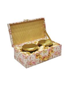 Marble Design Gift Box with 2 Jars, 9.5in x 5.5in x 4in