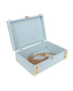 Pastel Blue Trunk Box, 10in x 7in x 4in
