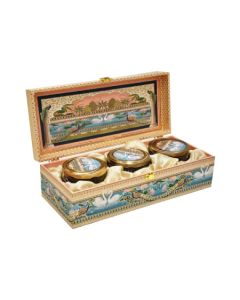 Swan Design Dry Fruit Gift Box with 3 Jars, 13in x 5.5in x 4in