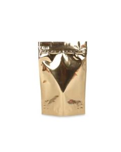 One side Golden Metallized Stand-up Pouches with Zipper, 4in x 7in
