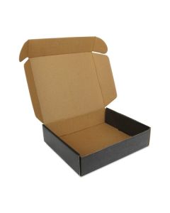Black 03ply Flat Corrugated Boxes, 6in x 5in x 2in