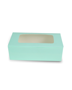 Green Window Bakery Boxes, 6in x 3in x 2in