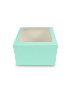 Green Window Bakery Boxes, 8in x 8in x 5in
