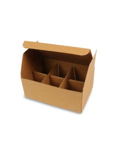 Brown 03ply Divider Corrugated Bakery Boxes, 8.5in x 8.5in x 3.25in