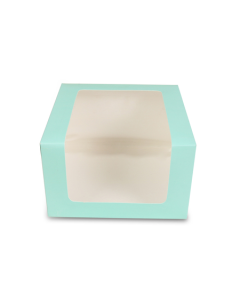 Green L Window Bakery Boxes, 8in x 8in x 5in