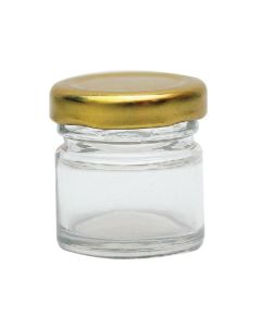 50ml Transparent Round Glass Jar with Lug Cap, 1.7in x 2.4in