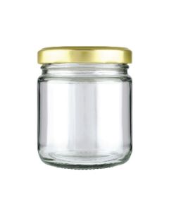 200ml Transparent Round Glass Jar with Lug Cap, 2.6in x 3.1in