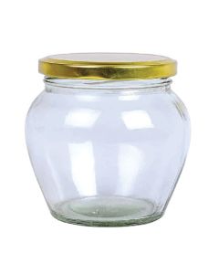 500ml Transparent Matki Glass Jars with Lug Cap, 4in x 4in