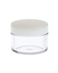 100gm Transparent PET Jars with Lug Cap, 3in x 2.2in