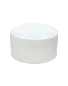 100gm White HDPE Jars with Lug Cap, 3in x 2.2in