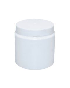 250gm White HDPE Jars with Lug Cap, 3.5in x 3.5in