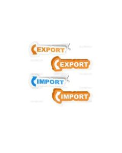 Printed "EXPORT" Labels, 1500 Stickers per Roll, 3in x 4in