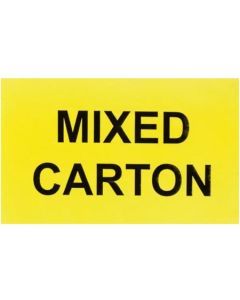 Printed "MIXED CARTON" Labels, 4000 Stickers per Roll, 3in x 5in
