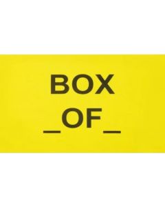 Printed "BOX OF" Labels, 1500 Stickers per Roll, 3in x 5in