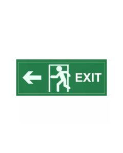 Fire Exit Printed With left arrow Labels, 4000 Stickers per Roll, 6in x 12in