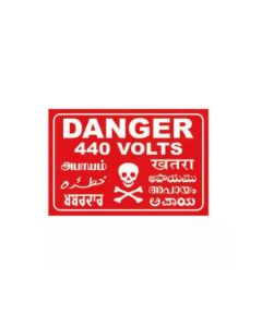 Danger 440 Volts Printed Labels, 4000 Stickers per Roll, 12in x 12in