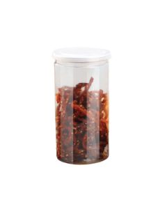 750ml Transparent PET Aluminium Lid Airtight Food Cans, 3.2in x 5.8in