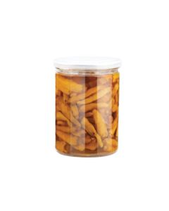 160ml Transparent PET Aluminium Lid Airtight Food Cans, 2in x 3.4in