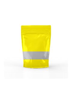 Yellow Window Stand-up Pouches with Zipper, 4in x 7in