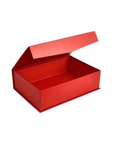 Red, Collapsible Rigid Box with Magnetic Closure, 9in x 6.5in x 3in