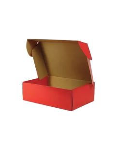 Red, 03ply, Flat Corrugated Boxes, 5in x 5in x 2in