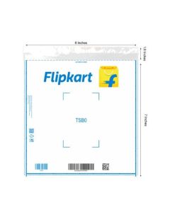 Flipkart 52 Micron Transparent Flap Seal Poly Bags, TSB0 - 6in x 7in