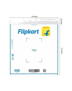 Flipkart 52 Micron Transparent Flap Seal Poly Bags, TSB2 - 10in x 13in