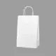 White, Gusset, Twist Handle , Shopping, Bags, 10.75in x 7.75in x 4in, Pack of 100