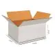 White, 03ply, Universal, Corrugated, Multipurpose, Boxes, 8in x 4in x 4in, Pack of 100