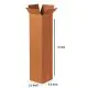 Brown, 03ply, Long, Corrugated, Boxes, 2.5in x 2.5in x 6in, Pack of 100