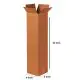 Brown, 03ply, Long, Corrugated, Boxes, 4in x 4in x 24in, Pack of 100