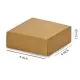 Brown, 03ply, Flat, Corrugated, Multipurpose, Boxes, 4in x 4in x 1.5in, Pack of 25