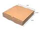 Brown, 03ply, Flat, Corrugated, Pizza, Boxes, 7in x 7in x 1.5in, Pack of 25