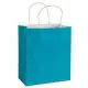 Blue, Shopping, Bags, 12.5in x 10in x 4in, Pack of 50